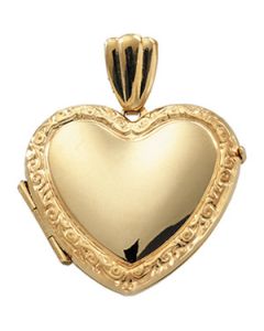 Heart Locket 14K Yellow Gold 19.00 Mm