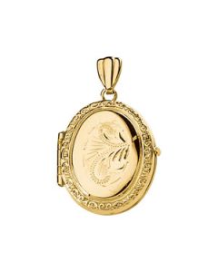 Oval Family Victorian Locket 14K Yellow Gold 20.50X15.50 Mm