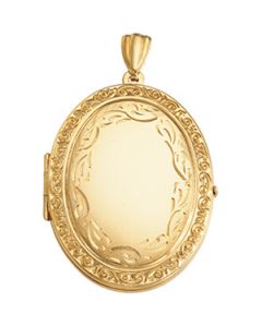 Oval Victorian Locket 14K Yellow Gold 35.00X27.00 Mm