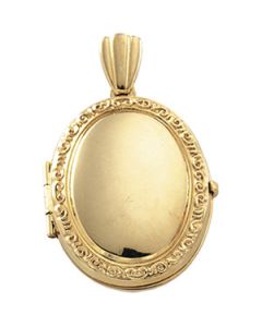Oval Victorian  Locket 14K Yellow Gold 20.50X16.00 Mm