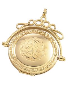 Round Swivel Locket 14K Yellow Gold 34.50X28.00 Mm
