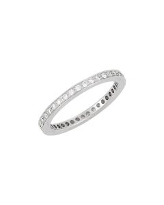Platinum 3/8 CTW Diamond Eternity Band Size 6.5