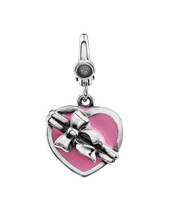 Wrapped Enamel Heart Box Charm