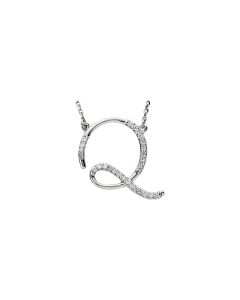 Diamond Initial Necklace 