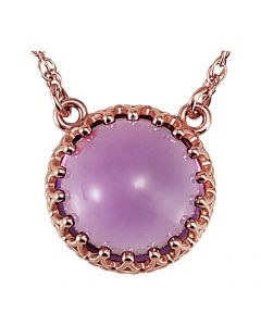 Genuine Coral Necklace 14K Rose Gold 06.00 Mm Genuine Coral Necklace