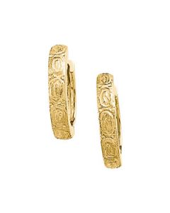 Hinged Earring 14K Yellow Gold 13.50 Mm