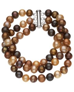 Freshwater Cultured Pearl Triple Strand Bracelet