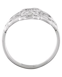 14kt White Filigree Ring