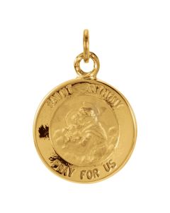 14kt Yellow 12mm St. Anthony Medal