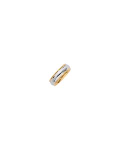 18kt Yellow & Platinum 6mm Comfort-Fit Band Size 9.5