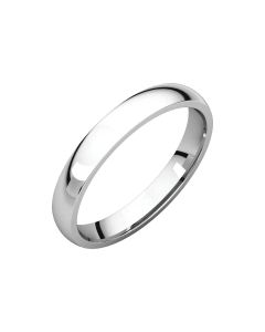 14kt White 3mm Light Comfort Fit Band