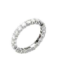 14kt White 2 CTW Diamond Eternity Band Size 5