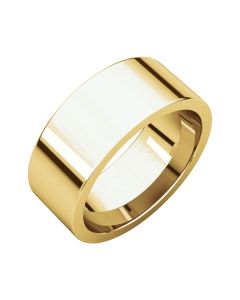 14kt Yellow 8mm Flat Comfort Fit Band