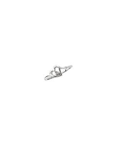 14kt White .06 CTW Diamond Heart Ring