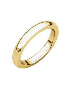 14kt Yellow 3mm Heavy Comfort Fit Band