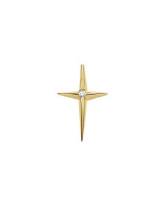 14kt Yellow .02 CTW Diamond Cross Pendant