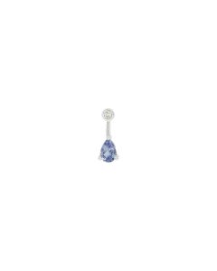 Genuine Tanzanite & Diamond Pendant