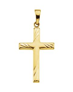14kt Yellow 24x16mm Cross Pendant