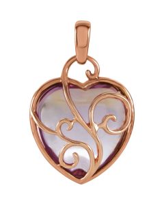 Genuine Rose de France Heart Pendant