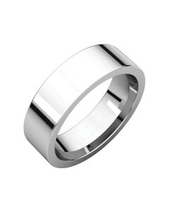 Platinum 6mm Flat Comfort Fit Band