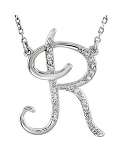 Diamond Initial Necklace 