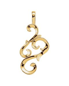 14kt Yellow 28x14mm Freeform Pendant Mounting