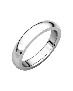 14kt White 4mm Heavy Comfort Fit Band