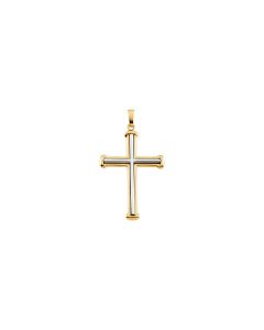 Two Tone Cross Pendant