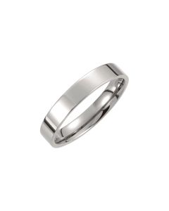 Titanium 4mm Flat Polished Band Size 8