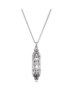 Hollow Mezuzah Pendant or Necklace
