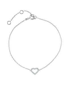 14kt White .06 CTW Diamond Heart 7