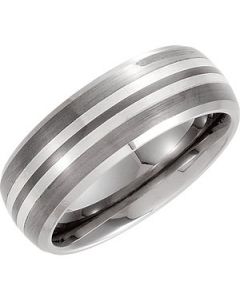 STER SIL INLAY DOME BVLD BAND N\A  9.5 ONE PIECE