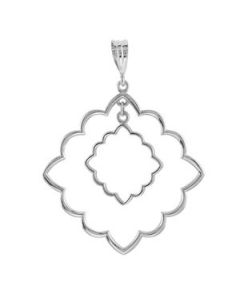 Precious Metal Fashion Pendant Sterling Silver  32X32 Mm   Metal Fashion Pendant