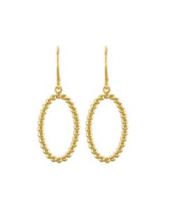 Precious Metal Fashion Earrings 14K Yellow Gold 21.5X13.5 Mm Pair Metal Fashion Earrings