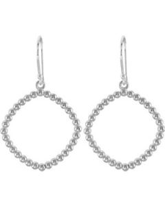 Precious Metal Fashion Earrings Sterling Silver  21.5X21.5 Mm  Pair  Metal Fashion Earrings