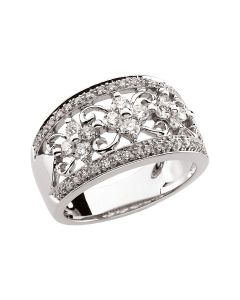 14kt White 3/4 CTW Diamond Ring 