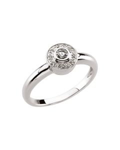 14kt White 1/6 CTW Diamond Ring Size 7