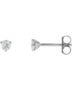 14kt White 1/5 CTW Diamond Stud Earrings