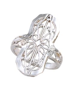 Filigree Mounting 14K Yellow Gold Ring