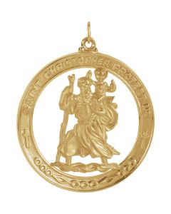 14kt Yellow 38.75mm St. Christopher Medal