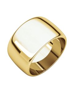 14kt Yellow 12mm Half Round Band