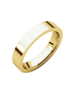 14kt Yellow 4mm Flat Comfort Fit Band