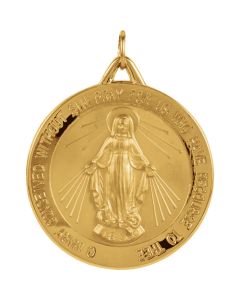 14kt Yellow 29mm Miraculous Medal