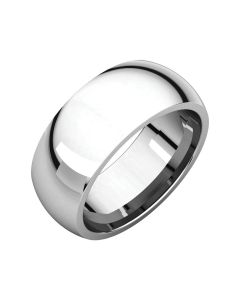 14kt White 8mm Comfort Fit Band