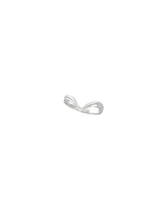 14kt White V-Shape Fashion Ring