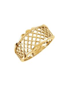 14kt Yellow Lattice Design Band
