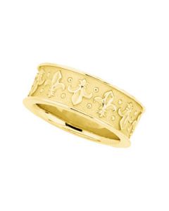 Fancy Band 14K White Gold Size 07