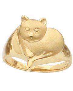 Kitty Love Ring 14K Yellow Gold 15.00Mm