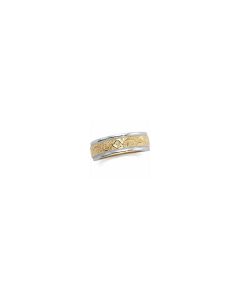 Two Tone Tapered Ladies or Gents Wedding Band