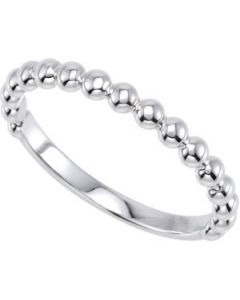 Stackable Metal Fashion Ring Sterling Silver  